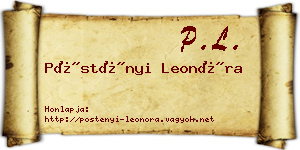 Pöstényi Leonóra névjegykártya